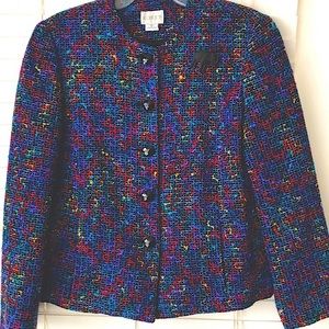 Koret Blazer Jacket SZ 8 Multicolor Button Down